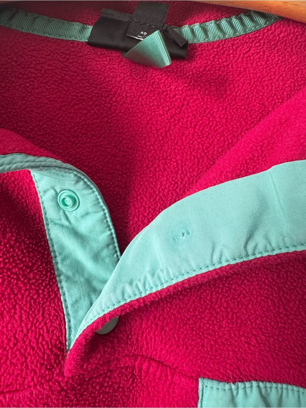 Patagonia Synchilla - Berry Pink with Teal Trim - Picture 3 of 7